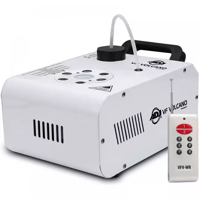 ADJ Vertical Geyser Effect Smoke Fog Machine in White Housing, 750w inc Remote