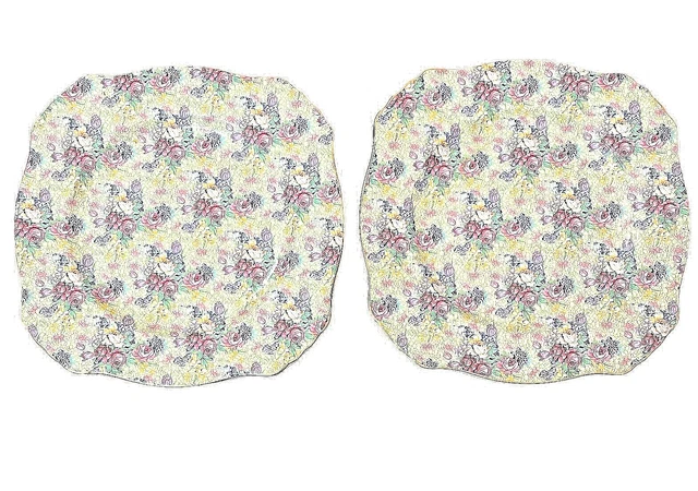 Royal Winton Grimwades Welbeck Chintz Dinner Plates Vintage 1995 - Set of 2