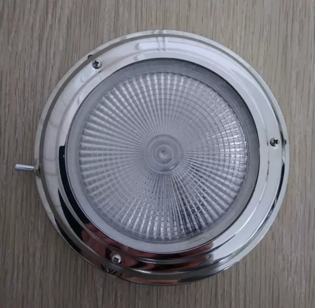 Dome Light 12v in Stainless Steel 110mm / 170mm.  Free Post