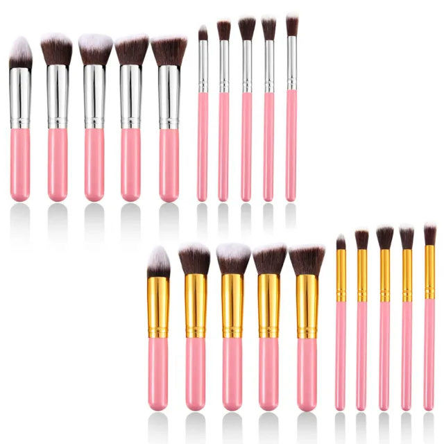 10pcs Pro Cosmetic Brushes Set Eyeshadow Face Powder Foundation Makeup Tool New