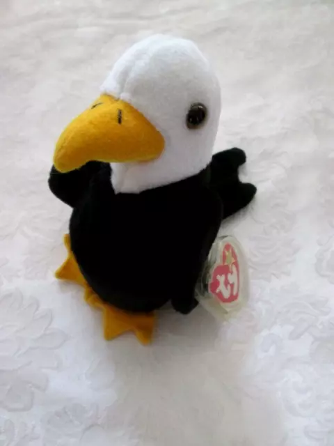 Baldy The Bald Eagle Beanie Baby-Rare-Retired Mint Condition 1996 Tag Errors New