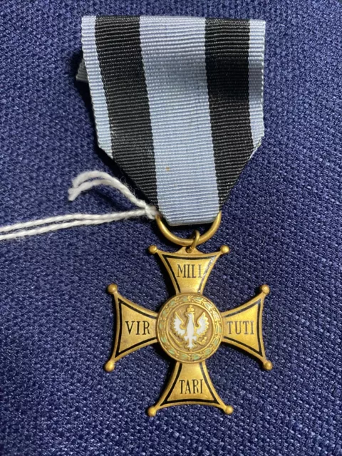 WWI Poland Order of Virtuti Militari Medal - 4th Class - 1792 - RARE