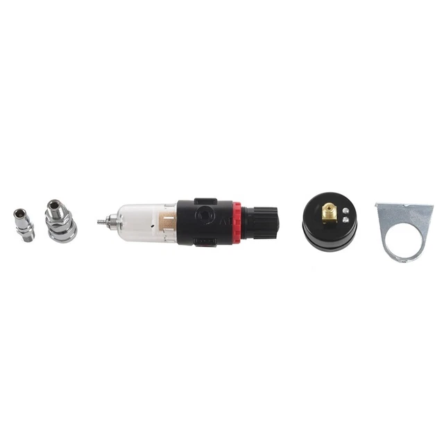 1/4 Air Compressor  Water Separator Trap Tools Kit With Regulator AFR-2000 W9JJ8