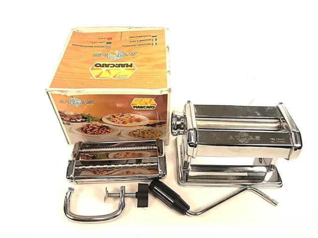 Marcato Atlas Pasta Maker Model 150 Hand Crank Machine Made In Italy