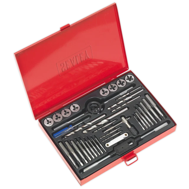 AK3037 Set rubinetto e stampo Sealey 37 pz stampi divisi rubinetti e stampi per taglio filo metrico