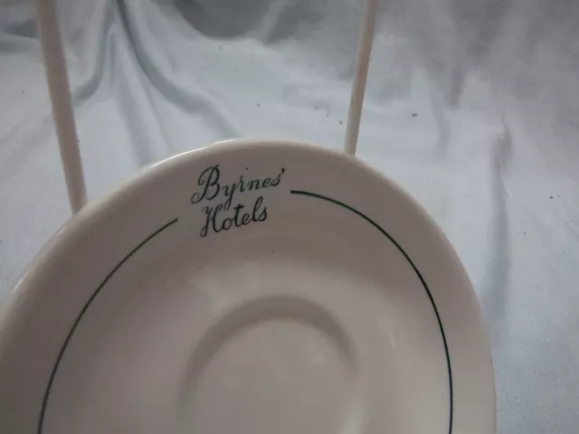 #Ii5. Ceramic Hotel Advertising Ware -  Byrnes'  Hotels   Saucer 2