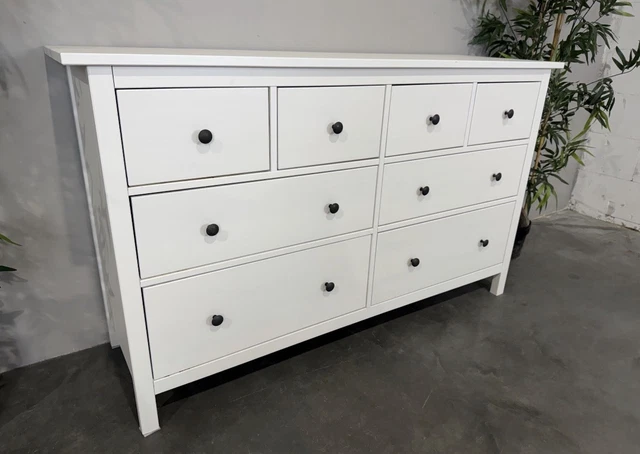 IKEA HEMNES LARGE Chest of Drawers, Solid wood,8 drawers .Please Read 1.17  - PicClick UK