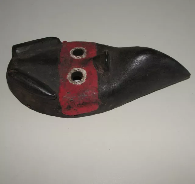 Old African Dan Bird Beak Passport Red Face Mask Liberia Baule Africa Tribal Art