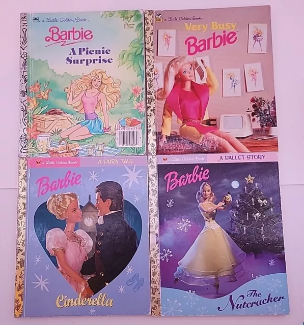 Barbie Little Golden Book Vintage Lot of 4 books 1990, 1993, 2002, 2002 1st Ed