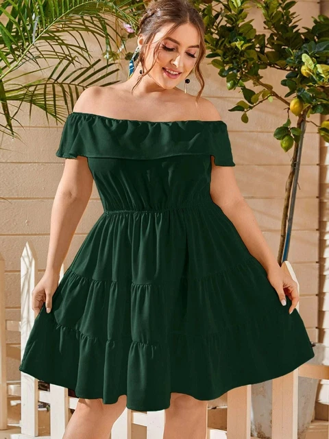 green emerald velvet dress Velvet Bardot Dress main image 0