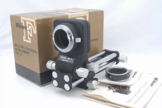 Exc Nikon PB-4 Bellows Focusing Attachment w/E2 Ring *N4710 Exc Nikon PB-4 Bellows Focusing Attachment w/E2 Ring *N4710