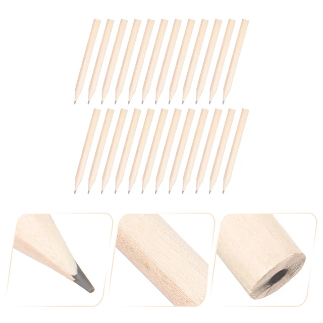 50 pcs courts courts rond mini crayons en bois