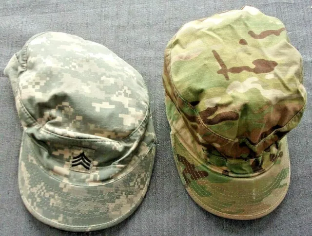 Pre-Owned Acu Ucp & Multicam Ocp Patrol Cap 7 1/8 Authorized Uniform Hat