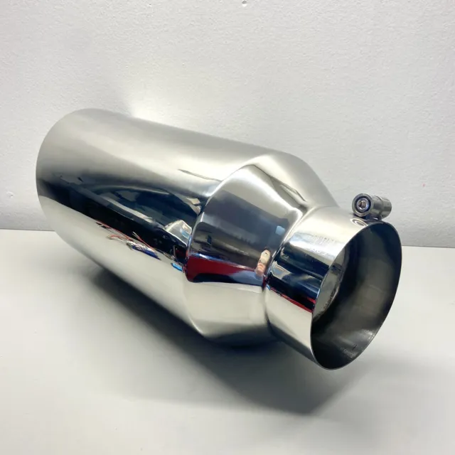 Diesel Exhaust Tip 5" Inlet, 8" Outlet, 18" Long Stainless Steel Bolt On SpeedFX 2