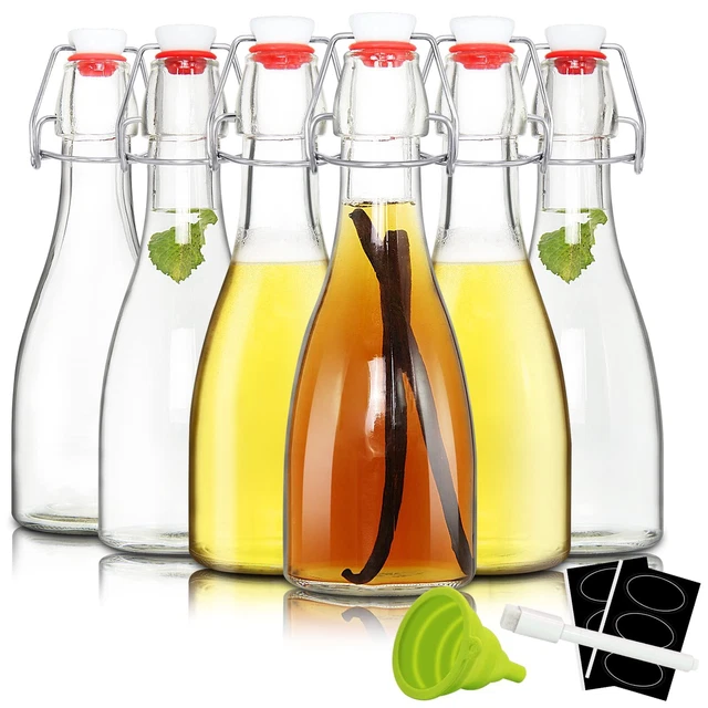 (6 Pack)-12oz Swing Top Bottles -Glass Beer Bottle with Airtight Rubbe...