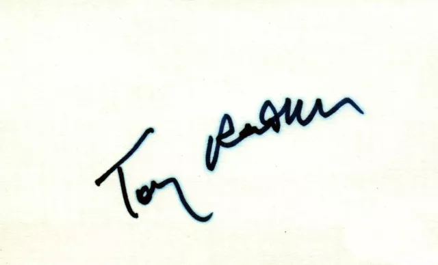 Tony Randall Actor Comedian Signed 3x5 Index Card with JSA COA