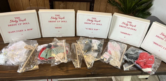 Shirley Temple Dress up kit lot of 5 outfits For 17” doll Original Boxes Great