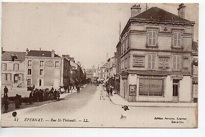 EPERNAY - Marne - CPA 51 - Commerces - le café du Palais rue St Thibault