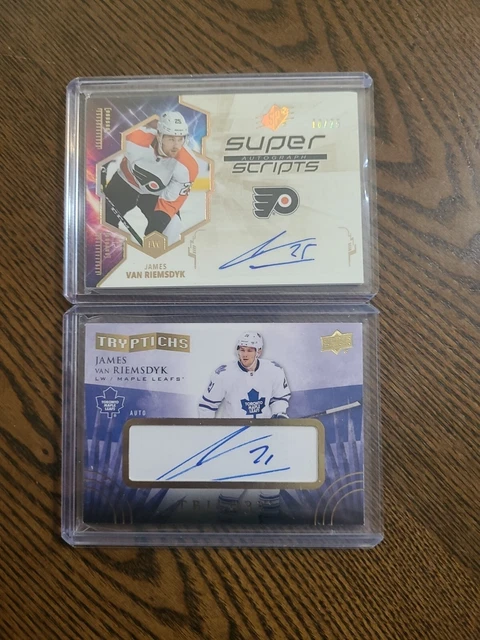2014-15 Tryptichs James Van Riemsdyk T-TOR3 /80 2019-20 Super Scripts SS-VR /25