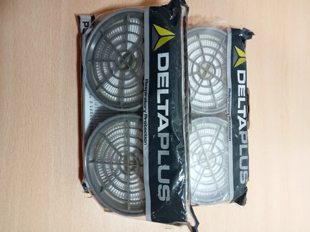 2 confezioni da 2 filtri di protezione respiratoria Delta plus M6000 P3 R