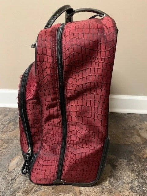 2 piece carry on luggage set Samantha. Brown. Burgundy with Black Trim    20
