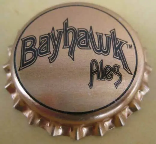 BAYHAWK ALES Beer CROWN Bottle CAP, Bayhawk Inc., Irvine, CALIFORNIA, CLOSED