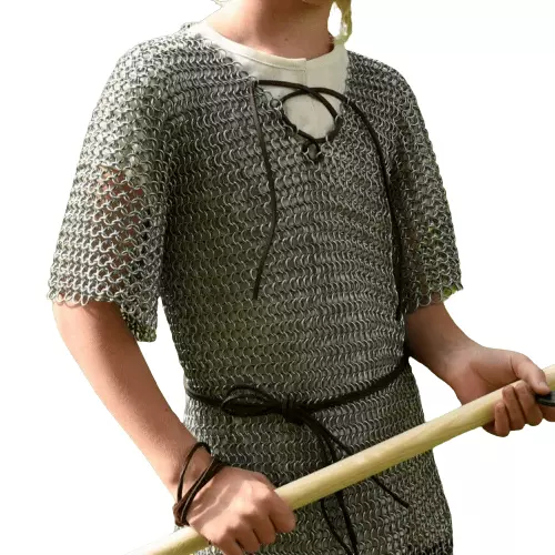 Mild Steel Chain mail Shirt 10-15 yrs child Medieval Armor Costume