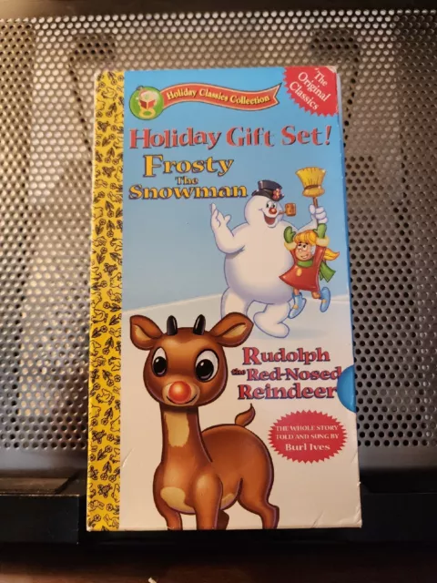 Vintage Golden Books Sony Holiday Gift Set Frosty Rudolph Vhs Tapes