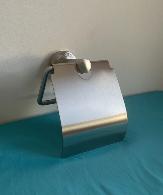 Toilettenpapierhalter Selbstklebend, Edelstahl, Schwarz – Bohrfrei, Rostfrei, Fürs Badezimmer