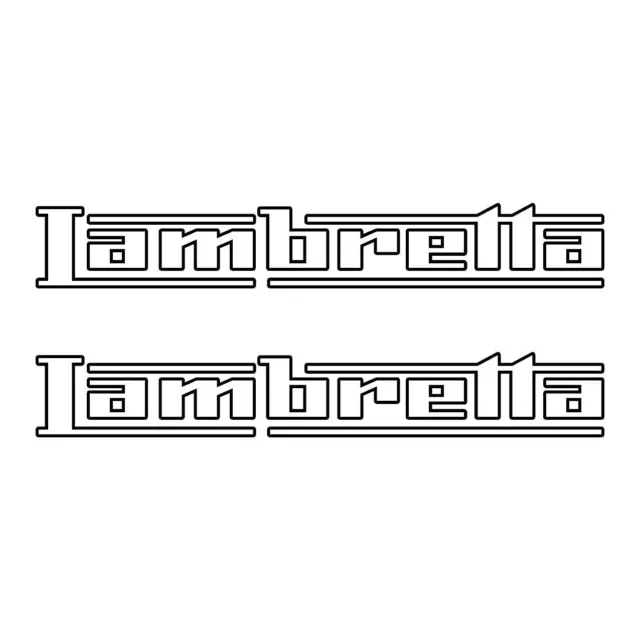 Lambretta Outlines Sticker Set 200mm Scooter Leg Shield Panel Van Car Decal