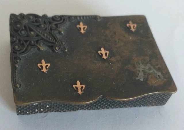 Pyrogene FRENCH match box case fleur de lys bel état
