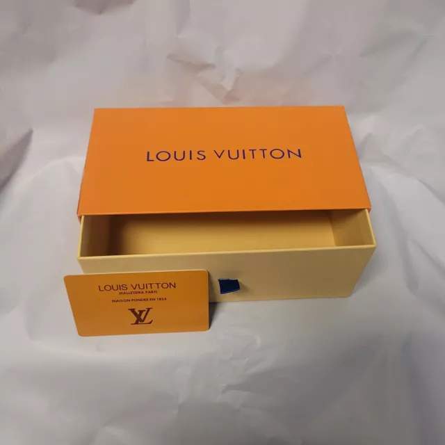 🔥NEW LOUIS VUITTON Drawer Empty Shoe Box Ribbon Tag Full Gift Set  12x8.75x5