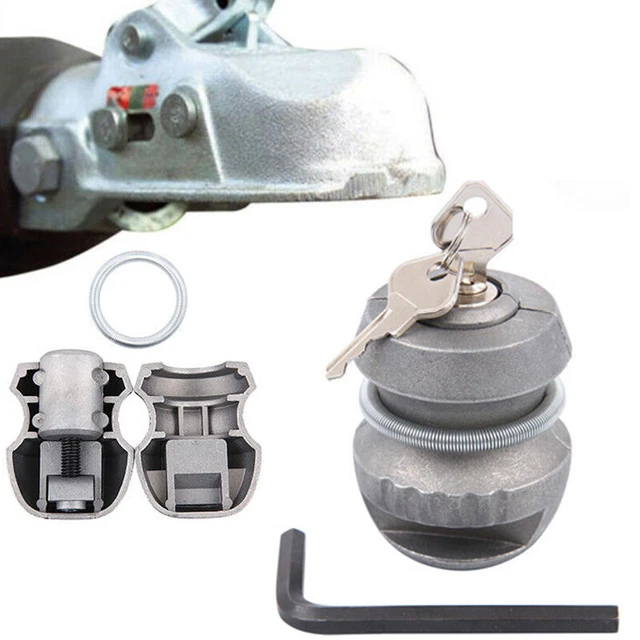 UNIVERSAL HITCHLOCK INSERTABLE Trailer Hitch Coupling Lock Tow Ball