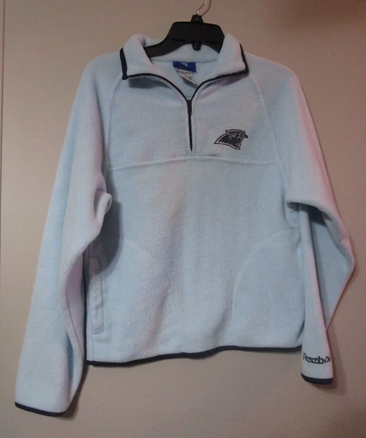 Reebok NFL Panthers Girls Size XL-16 Fleece Pullover 1/4 Zip Shirt Logo