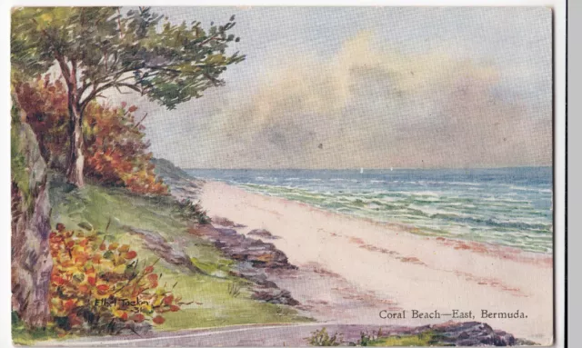 Bermuda; Coral Beach - East PPC By Ethel & CF Tucker, Unposted, Artist Drawn