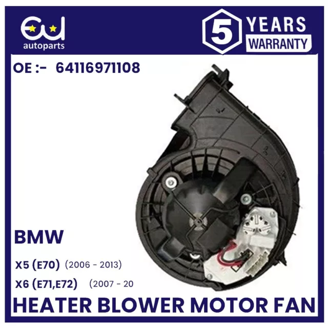 Rhd Para Bmw X5 X6 E70 E71 E72 Ventilador Motor Ventilador De Calefacción Tracción Derecha 990878J 3