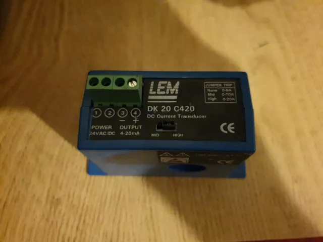 LEM DK 20 C420 B DC Stromwandler 24 V AC/DC 4-20mA Ausgang