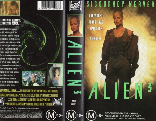 ALIEN 3 - Sigourney Weaver - VHS - NEW - PAL - Original Oz sell-thru ...