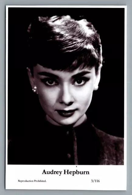 Audrey Hepburn (C) Swiftsure 2 Postcards year 2000 modern print 3/116 & 3/121