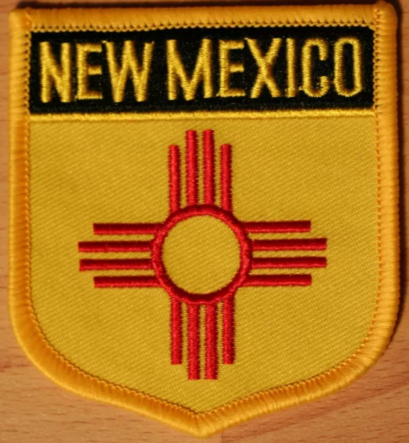 NEW MEXICO NM US State USA Shield Country Flag Embroidered PATCH Badge P1