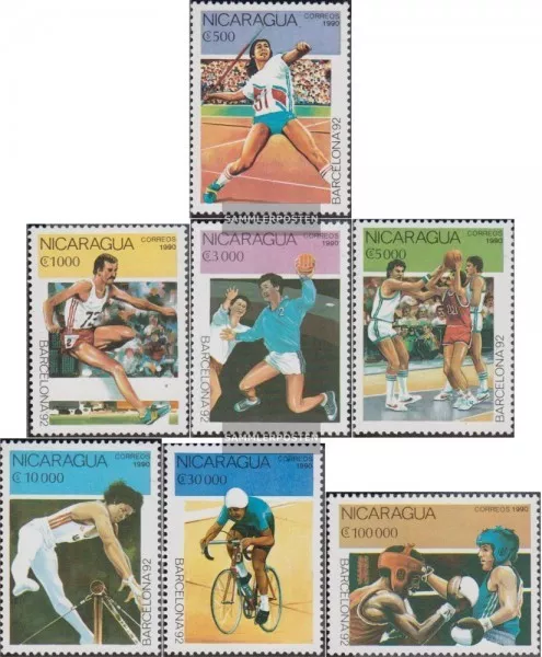 Nicaragua 2993-2999 (kompl.Ausg.) postfrisch 1990 Olympische Sommerspiele 1992