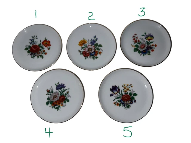 Select 1 –  Bareuther Waldsassen Bavaria Germany Porcelain Butter Pat Floral