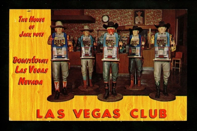 Gambling / Casino postcard Las Vegas Club, Nevada NV Old West House of Jack Pots