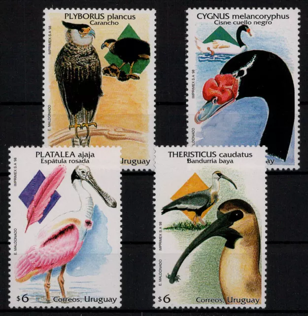 Uruguay; Einheimische Vögel 1998 kpl. **