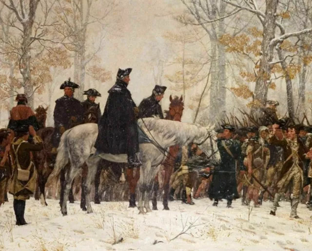 George Washington At Valley Forge-Revolution War art painting print