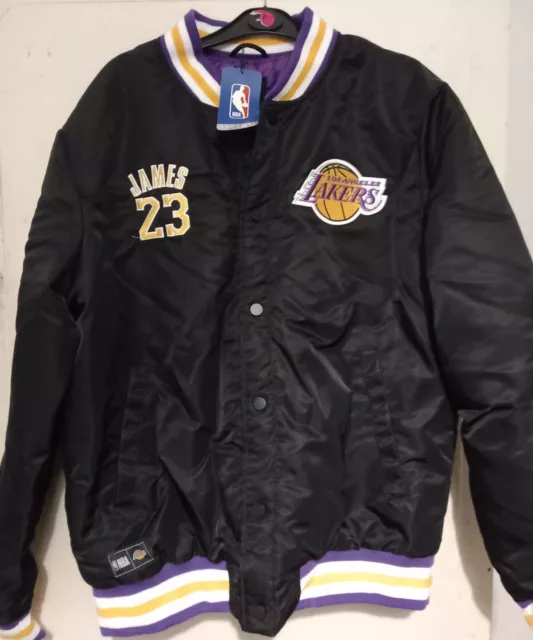 Primark NBA Los Angeles Lakers James 23 Varsity Size Medium Bomber Jacket  UK M