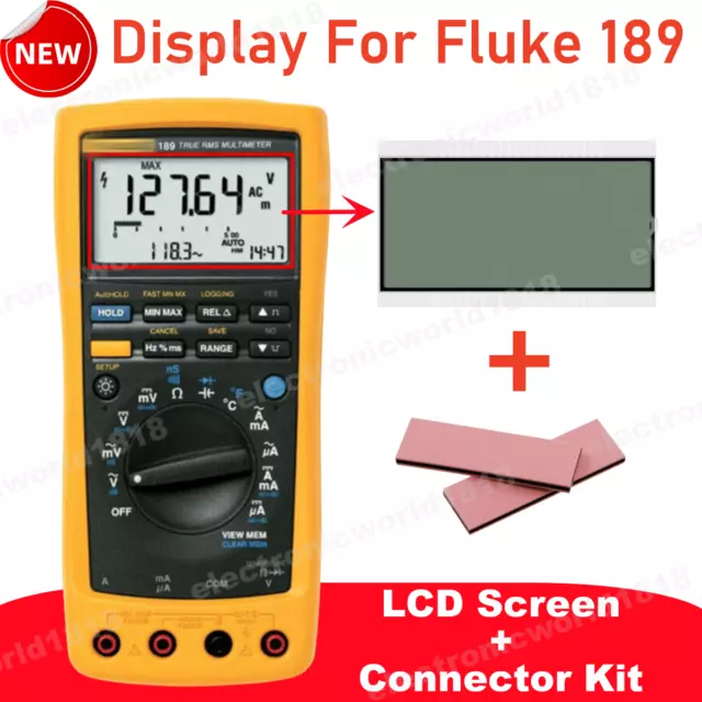 For Fluke 189 True RMS Digital Industrial Multimeter LCD Display Screen Replace