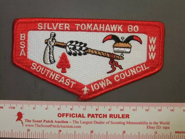 Boy Scout OA Silver Tomahawk Lodge 80 Flap 2689Z