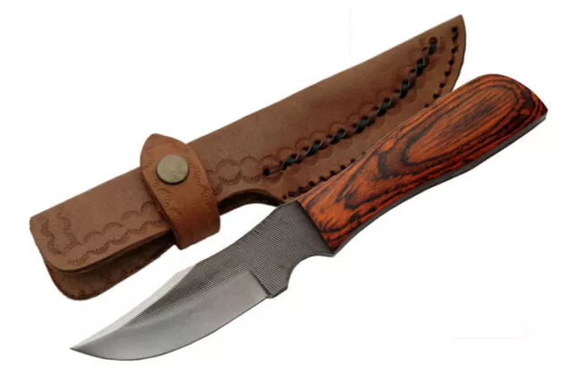 FIXED-BLADE HUNTING KNIFE | Sawmill Cutlery File-Made Wood Survival Full Tang