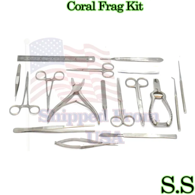 Coral Frag Kit Set Dissecting Fragging Propogation Reef Hard Soft ,S.S-601